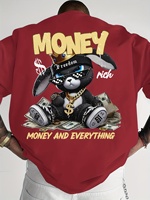 Men'S Summer Hip-Hop Bunny Graphic T-Shirt - \
