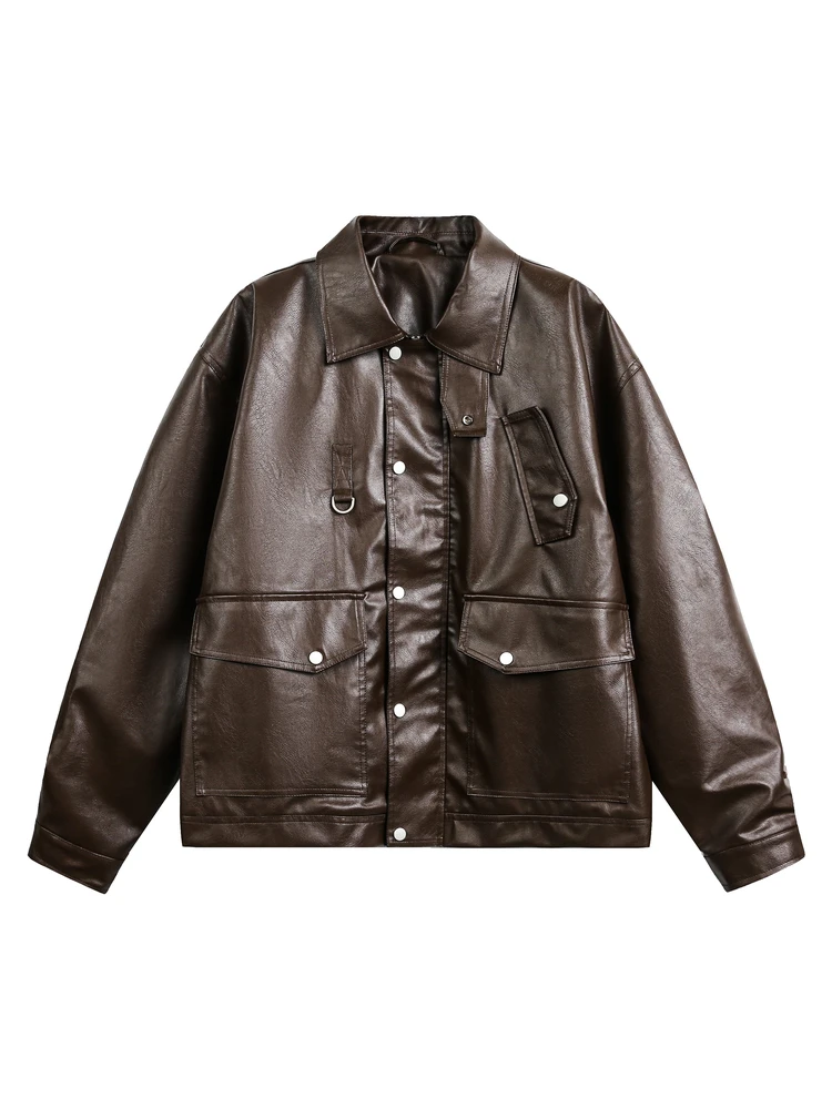 

Devilray Американский Ретро Сарай Sle Охотничий Кожаный Джет Свободный Повседневный Универсальный Мотоциклетный Джет Молодежная Осенняя Одежда