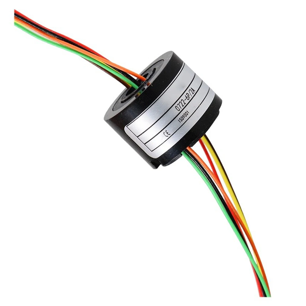 Conductive Slip For Ring 2 4 6 Channels 7MM Hollow Shaft 300RPM 1.5A For Rotating Dining Table Camera Robot Automation Pa