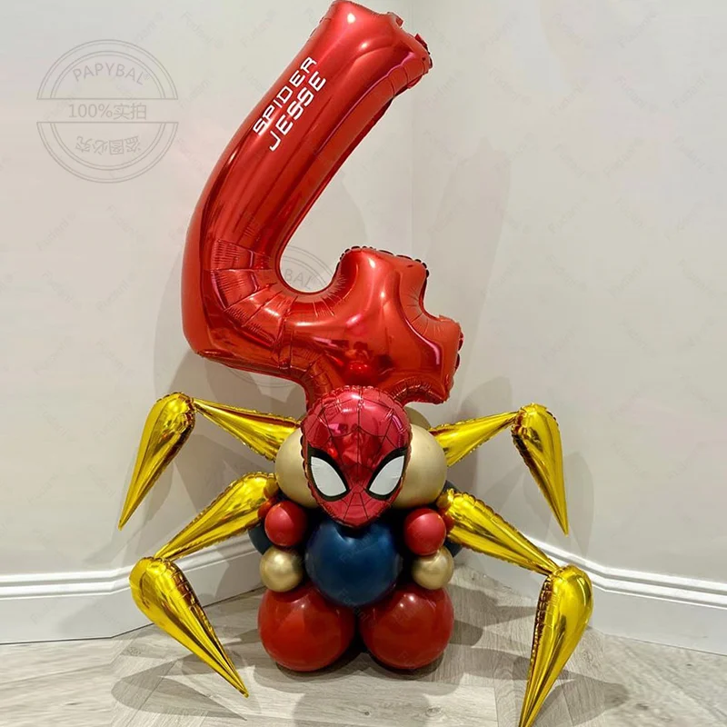 27pcs Super Hero Spiderman Foil Balloon Set Children Birthday Party Decoration Baby Shower Inflatable Boys Toy Balloon Decor