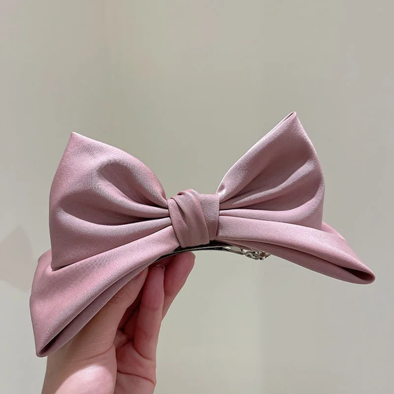 Korean Princess Hairpin 3D Bow Cute Hair Clips Ribbon Barrettes Girls Sauna Wear Women Hair Accessories Spring image 6