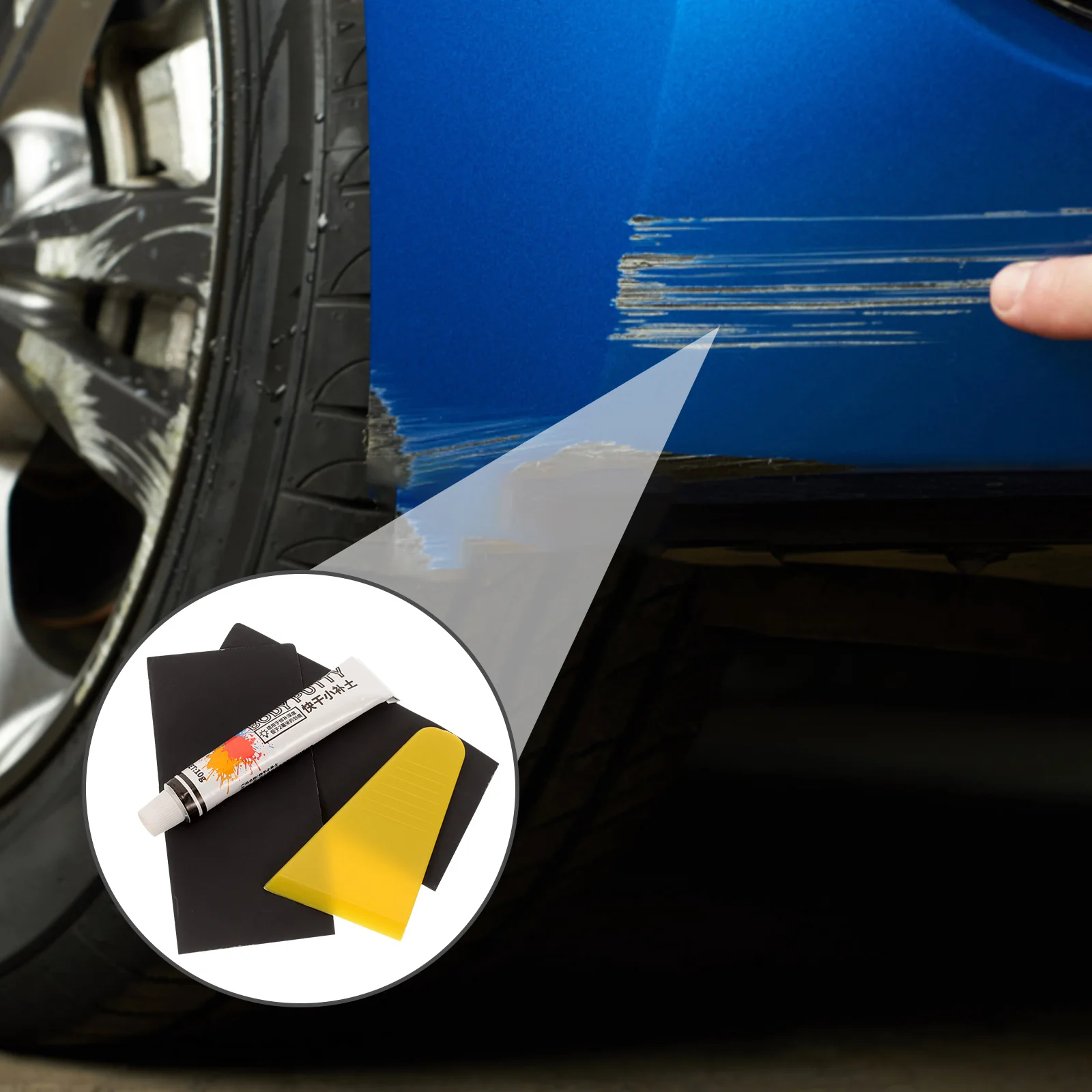 

1 комплект, 1 комплект, комплект для ремонта автомобильной краски, шпаклевка для кузова, инструменты, наполнитель, набор для ремонта царапин, автомобильный набор для ретуши