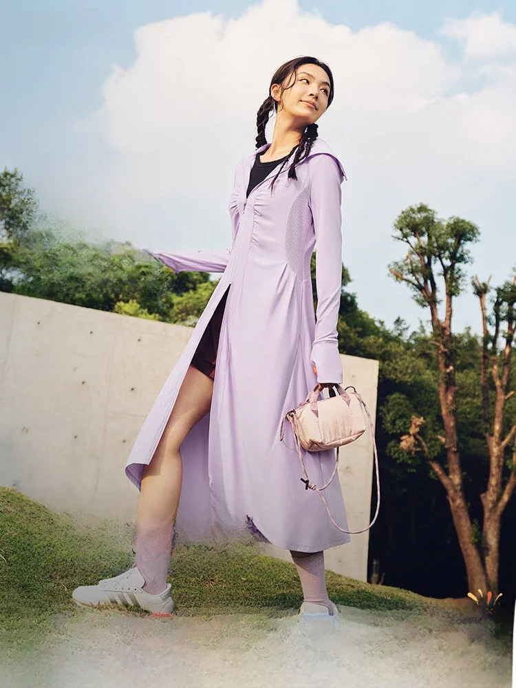 

Ultra-breathable Women's Long Skirt Sun Protection Outdoor Clothing Slim Fit Beach UV Protection Skin-friendly Nylon Fabric