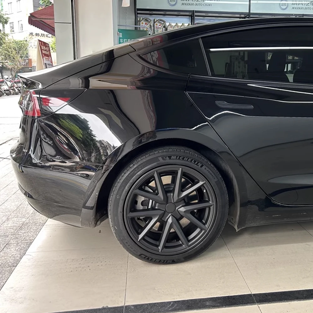 

4PCS 18 Inch Wheel Caps For Tesla Model 3 2017-2023 Hub Cap Performance Replacement Full Rim Cover Hubcap Decorative Accessories