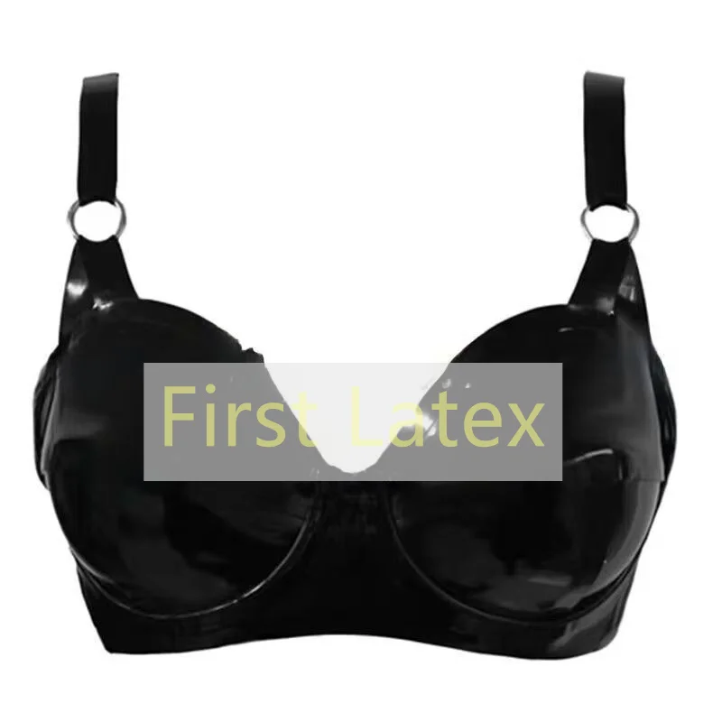 

Handmade Natural Latex/Rubber/Fetish/Catsuit/Costume/Masquerade/sexy/party/ Bra Beach Swimming pool/Latex Top Woman Lingeries