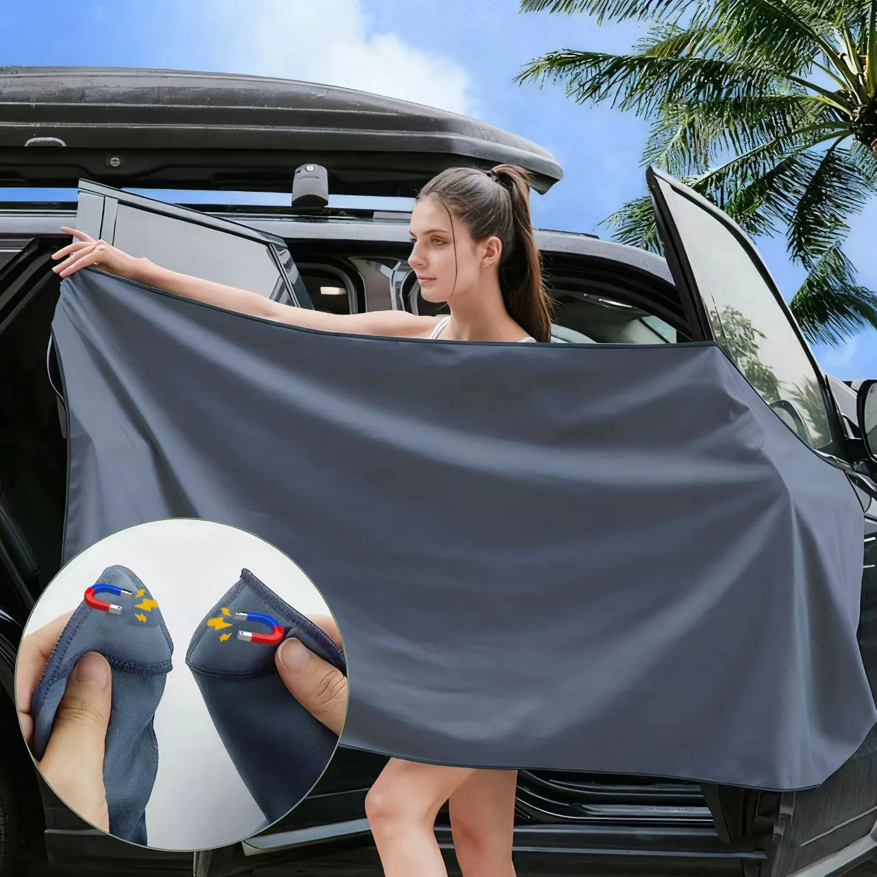 

Пляжное магнитное быстросохнущее банное полотенце, портативный впитывающий коврик для йоги из микрофибры, полотенце для фитнеса