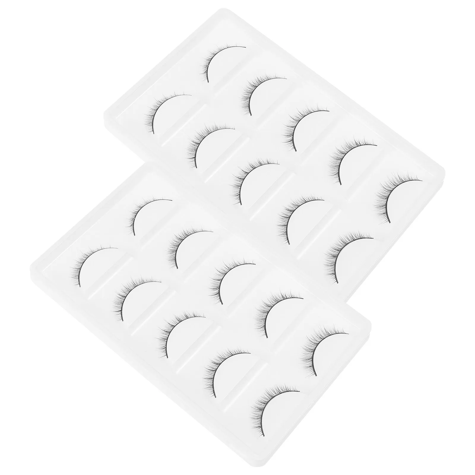 10 pares de pestañas de belleza, cómodas y transpirables, de fibra, para todas las ocasiones, reutilizables, de aspecto natural, realzador de ojos, maquillaje