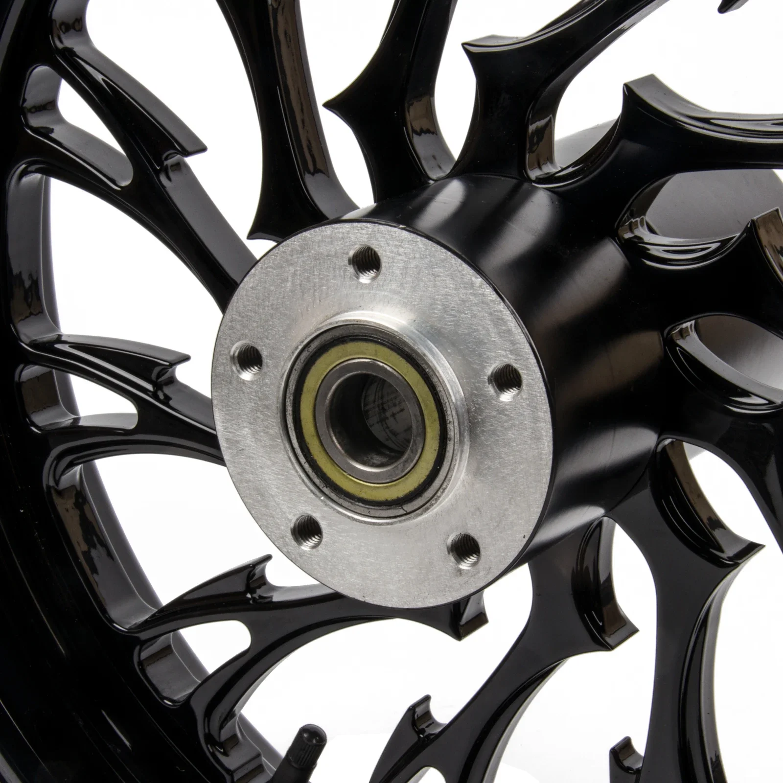 Motor Front Rear Hollow-out Bole Wheels Custom Forged Gloss Black Rims for Harley Softail Brekout Fat Boy Street Bob 2018-2024 view 4