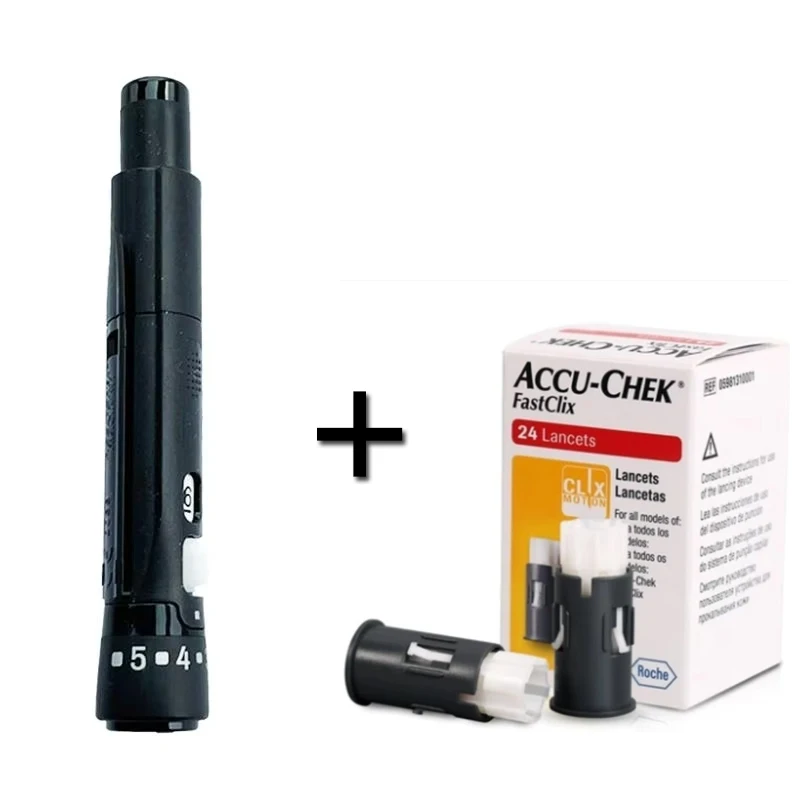 Accu Chek FastClix Pen Lancing Device Kit with 24 lancets