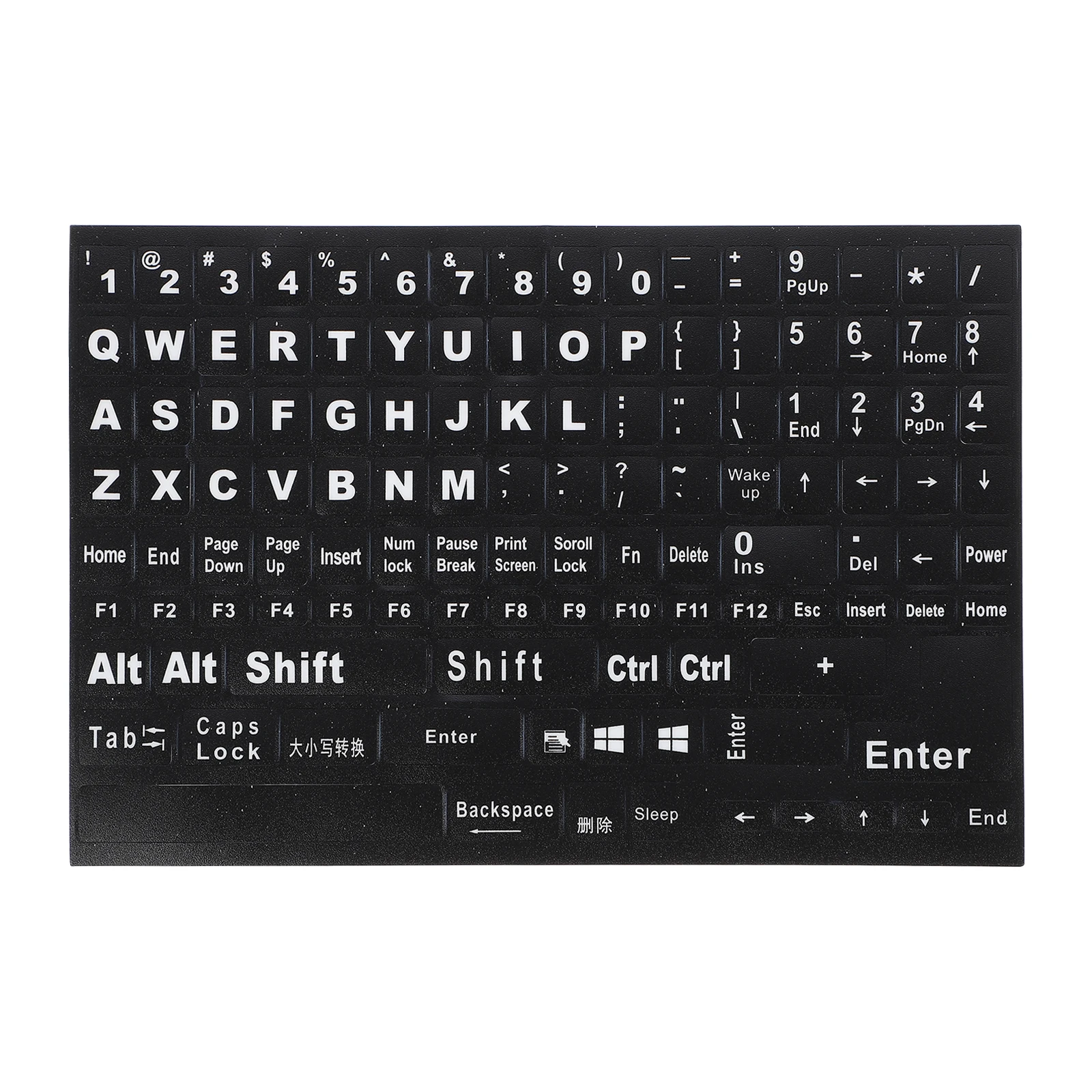 

1 Sheet Keyboard Stickers Computer Letter Replacement Alphabet Laptop Applique English For Letters Decals Pvc Typing Accessory