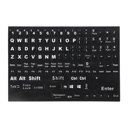 1 Sheet  Keyboard Stickers Computer Letter Replacement Alphabet Laptop Applique English For Letters Decals Pvc Typing Accessory