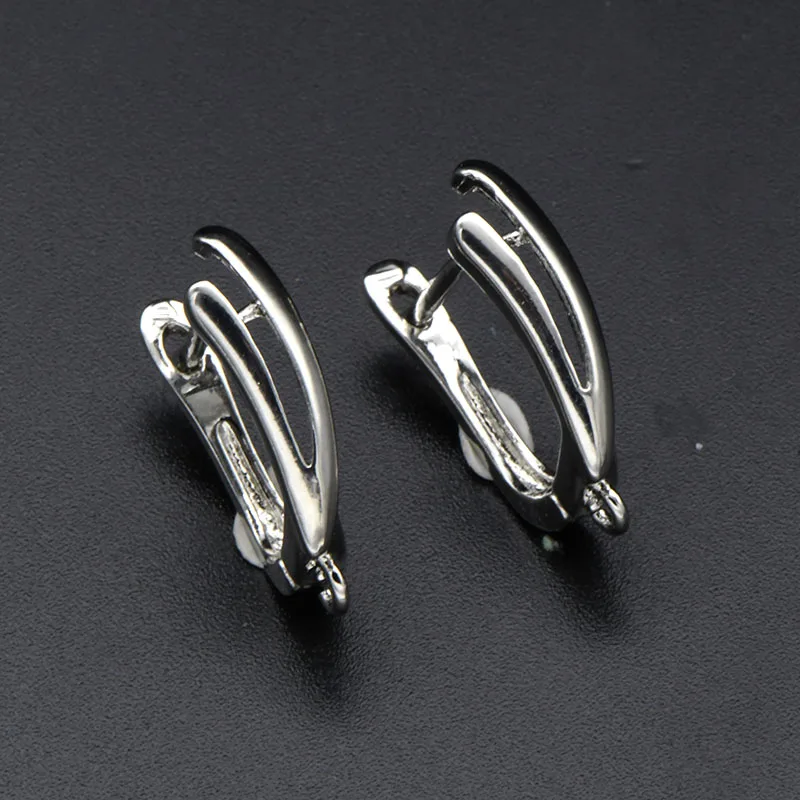 Wholesale Jewelry Making Supplies Silver Gold Plated  Smooth U Shape Ear Hooks for DIY Earring Making