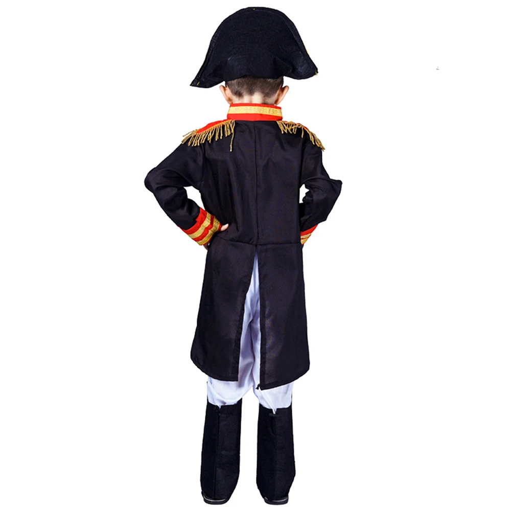 Deluxe Kids Halloween karnawał Cosplay Napoleon kostium dla chłopców General King Uniform dzieci Purim element ubioru stroje imprezowe