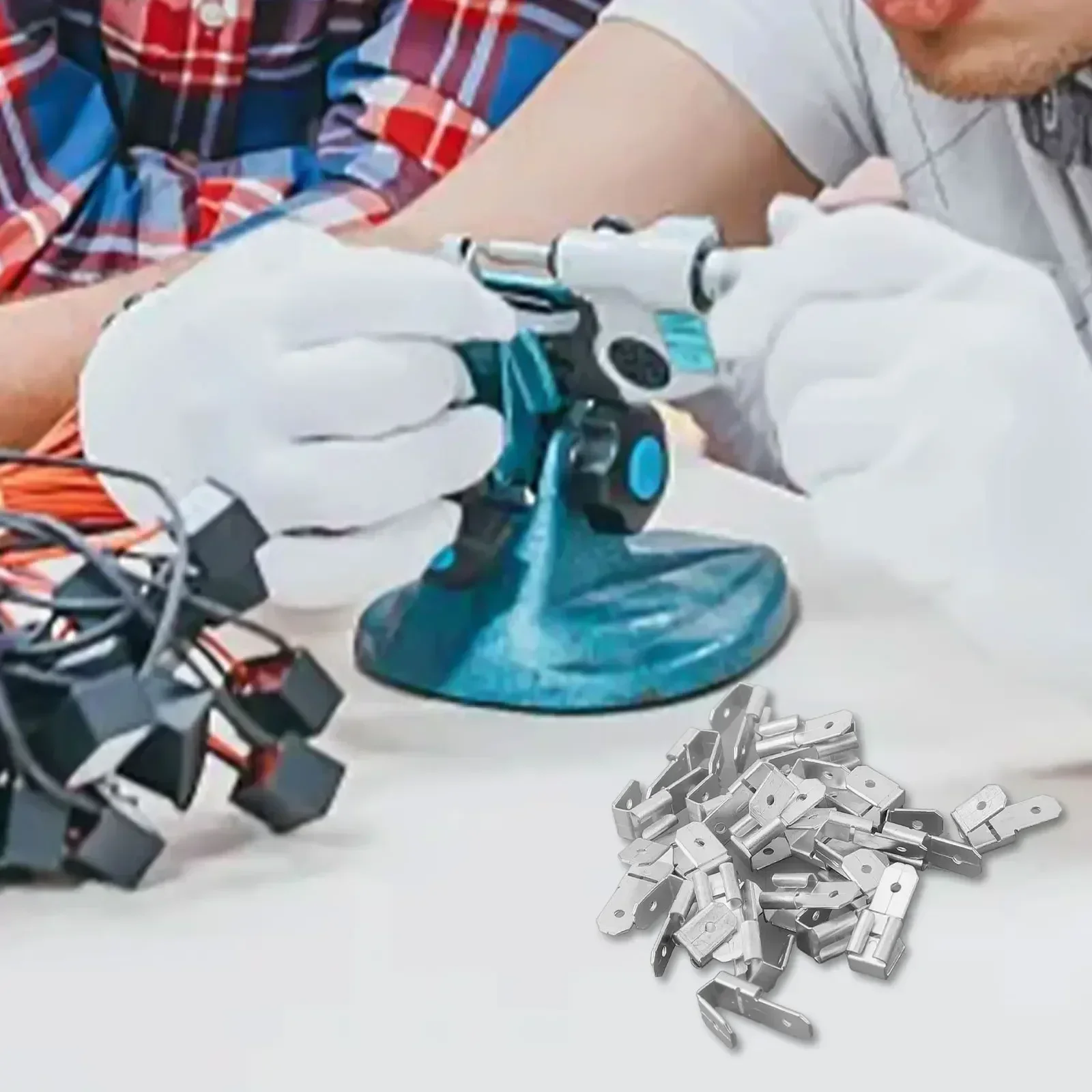 

Insulated Double Piggyback Spade Connectors 25/50 pcs Electrical Male Female Quick Disconnect Terminals for Various Uses