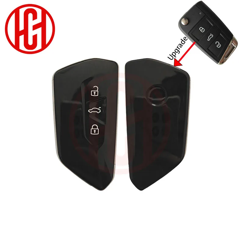 

Модифицированный чехол для автомобильного ключа для VW для Volkswagen Golf MK8 Polo Tuguan для Skoda Superb Octavia SEAT MQB, откидная карта обновления
