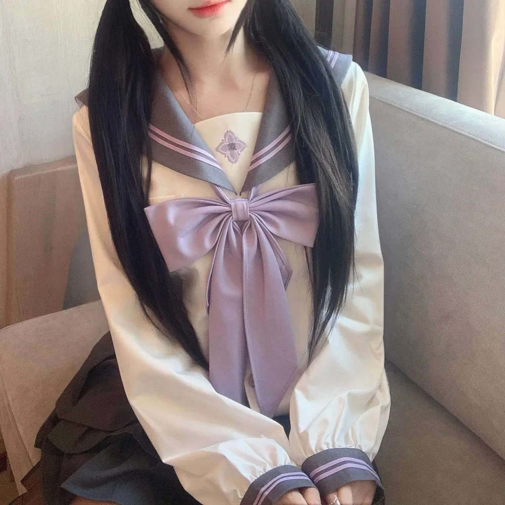 Abito da marinaio coreano giapponese per la festa Cos Sailor Fuku Manica corta Ragazze delle scuole superiori Studenti cosplay Uniformi Jk per adulti