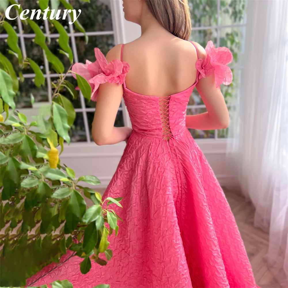 Personalizado fora do ombro flores vestidos de festa à noite alta fenda uma linha vestidos de baile simples até o chão vestido de baile personalizado