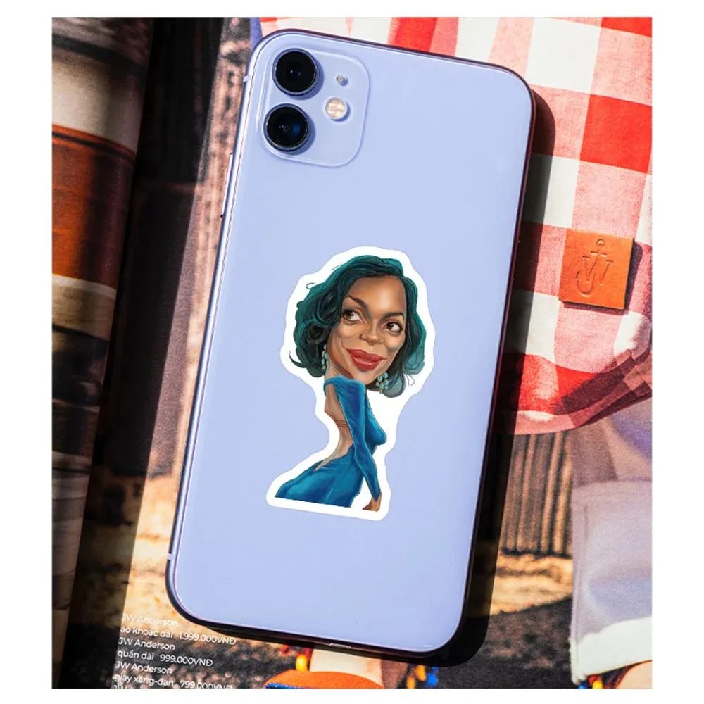 50 szt. Naklejek z postaciami piosenkarki z kreskówek DIY wodoodporna deskorolka naklejki na bagaż Laptop animacja motocykla