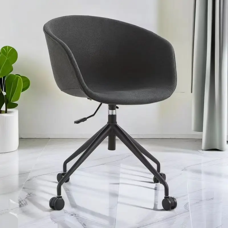 fabric seat metal frame gaming visitor waiting room armless ortopedic home office chairs with wheels lumbar support for sale