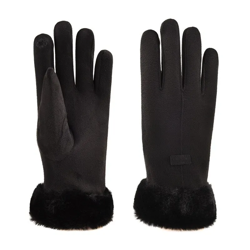 Fashion Women Gloves Autumn Winter Cute Furry Warm Mitts Full Finger Mittens Women Outdoor Sport Female Gloves Screen