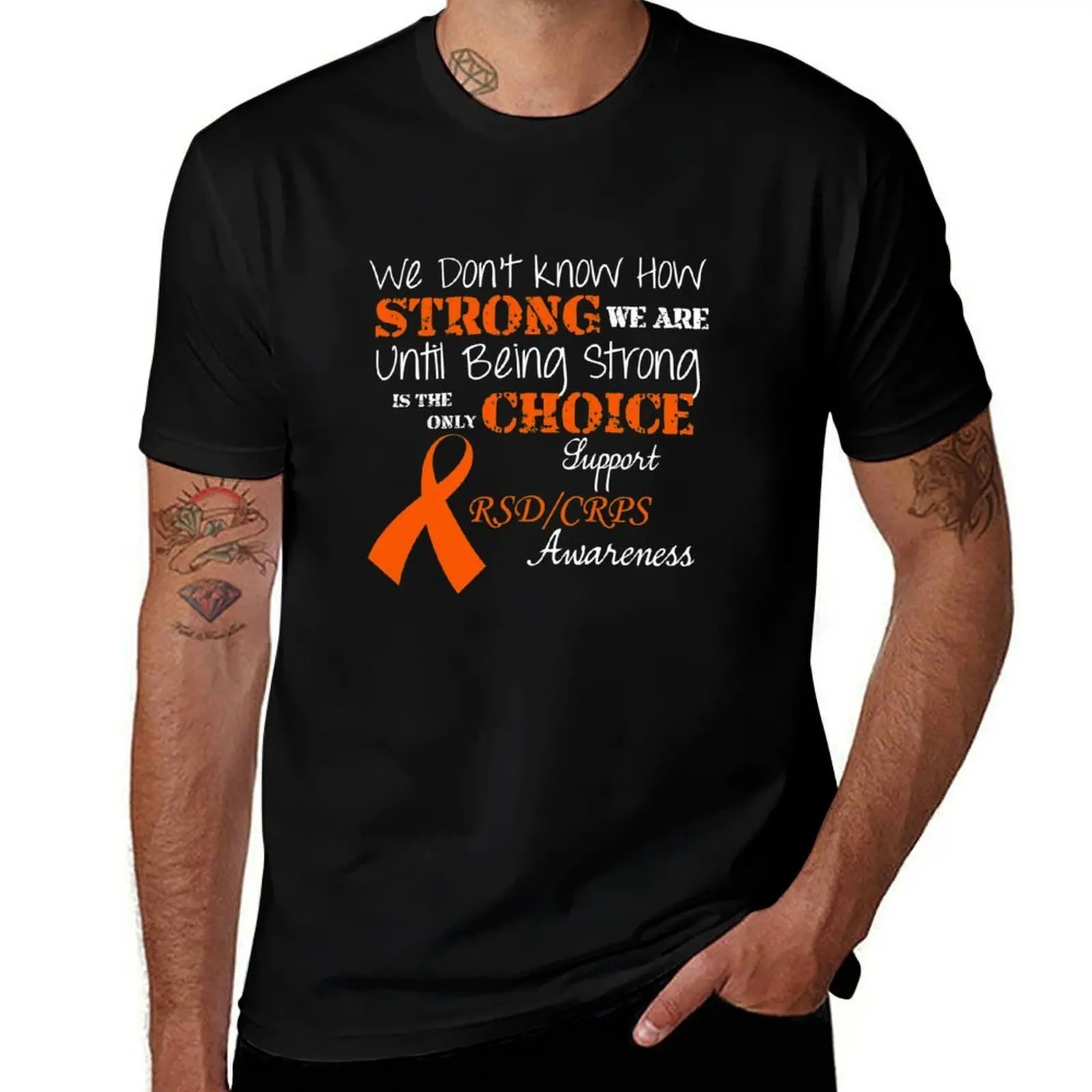 

SUPPORT RSD/CRPS AWARENESS T-Shirt man t shirts graphic man t shirt graphic t shirts for man cotton T-Shirt