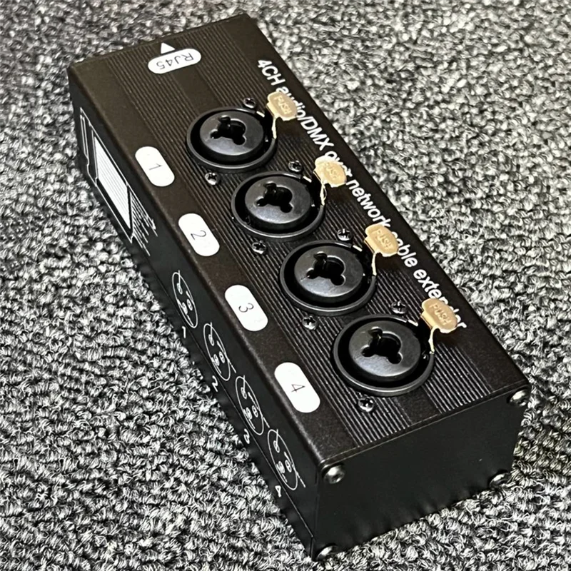 Reliable4-Channel Audio/DMX Over Network Cable Extender 3-Pin XLR Audio And DMX512 Network Signal Extender Female