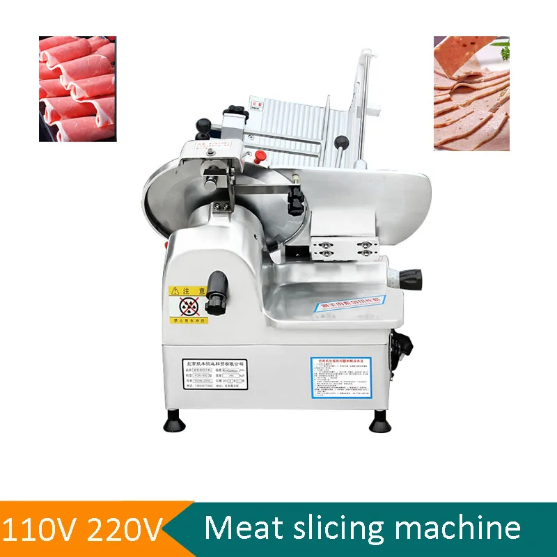 Popular Electric Frozen Meat Slicer Commercial Beef Mutton Roll Cutting Machine Ham Meat Chopper Equipment Adjustable Thickness