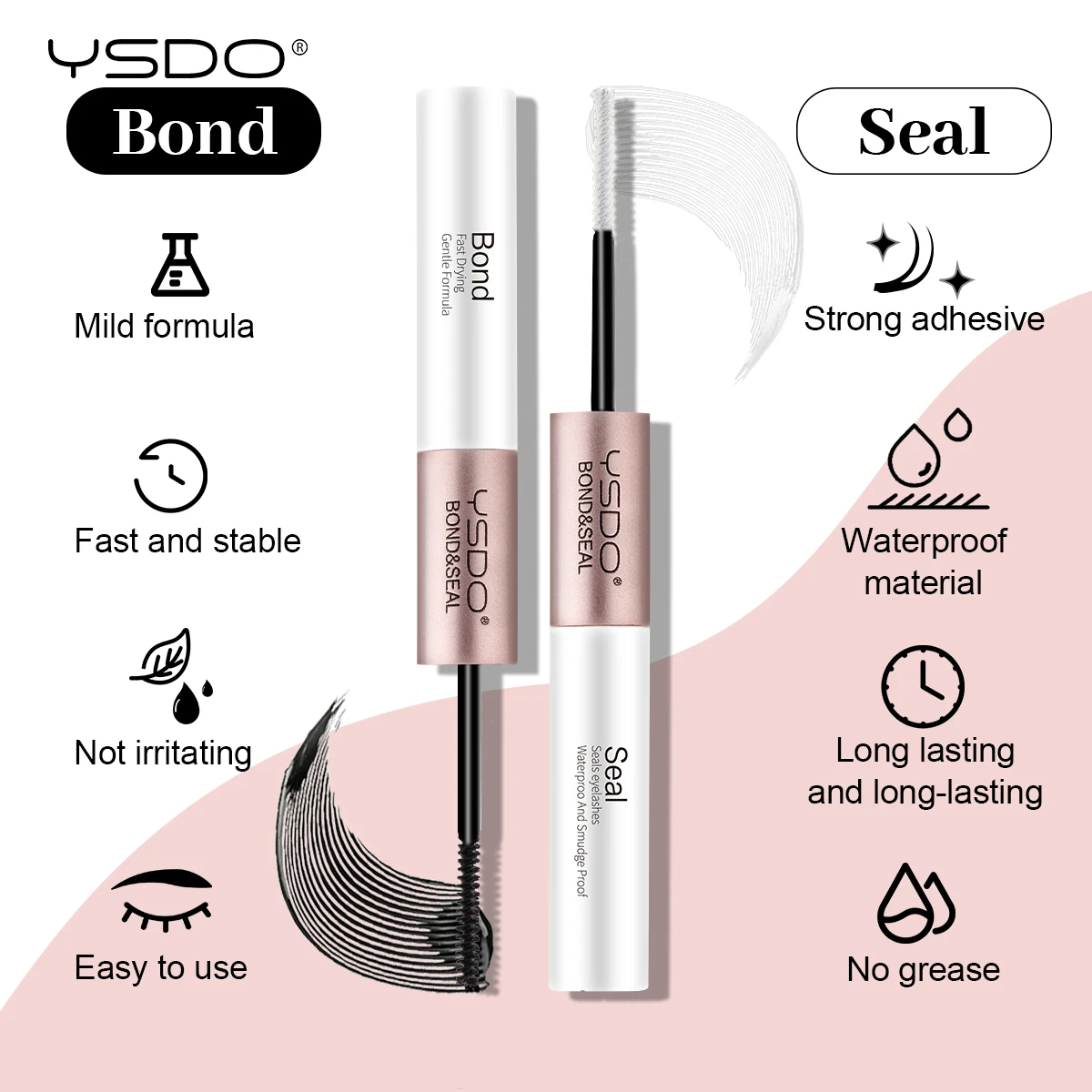 Kit di estensione delle ciglia fai da te 10/14 righe ciglia individuali segmentate naturali Cluster Lash Bond e Seal colla per ciglia e pinzette