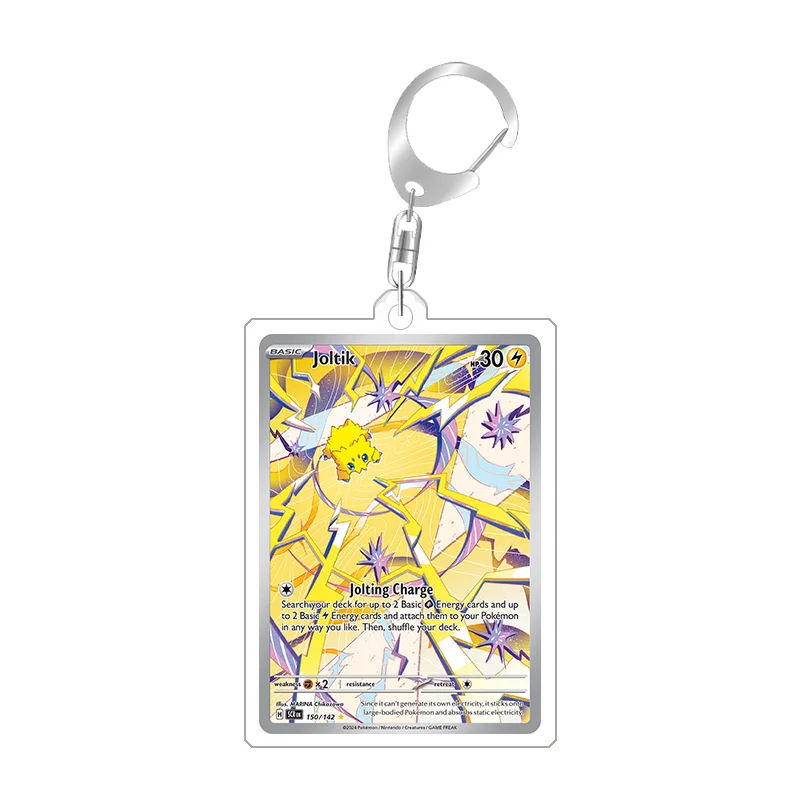 For Pokemon Elf Qikchu Lapras Medicharn Hydrapple Dachsbun Joltik Acrylic Original Selfmade Cartoon Anime Keychain Pendant Toy