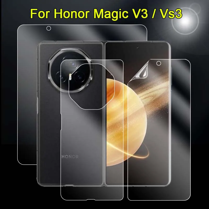 Front / Back Soft TPU Film For Honor Magic V3 Vs3 Ultra Clear Anti Scratch Full Coverage Screen Protector -Not Tempered Glass