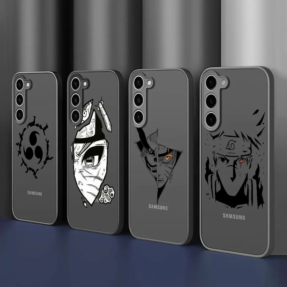 Funda de cómic de Anime japonés Naruto para Samsung Galaxy A55 A56 A16 A15 A17 A54 A21s A26 A51 A31 A36 A52 A14 cubierta de teléfono esmerilada mate