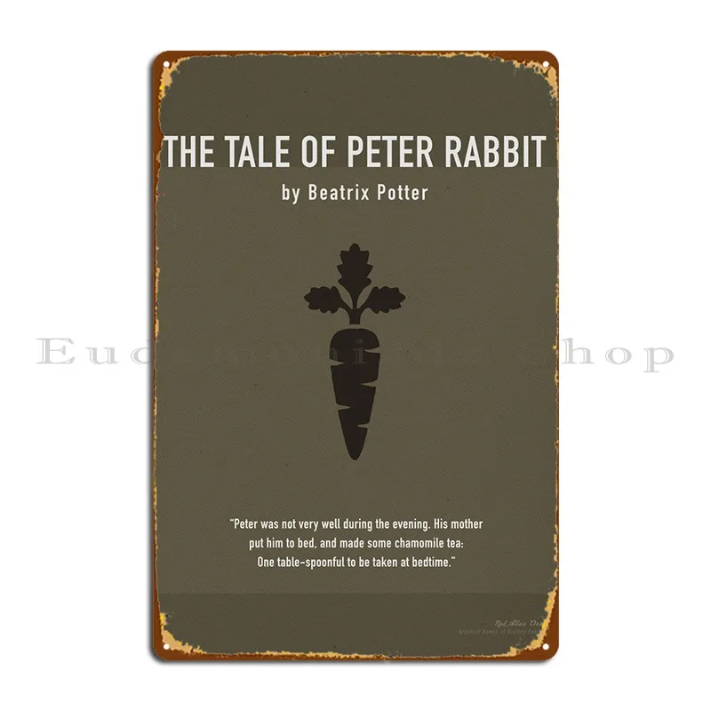 The Tale Of Peter Rabbit Metal Plaque Poster PaintingKitchen Custom Vintage Wall Mural Tin Sign Poster