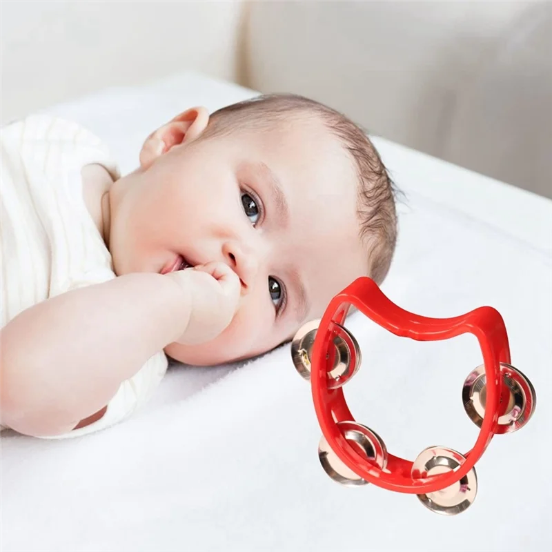 Innovative! 20Pcs Plastic Tambourine Musical Instruments, Mini Handheld Tambourines,Percussion Rhythm Party Musical Instruments