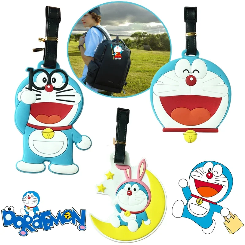 Doraemon Luggage Tags Travel Accessories Cartoon Boarding Passes Bags Hanging Luggage Tags Portable Label Identification Pendant