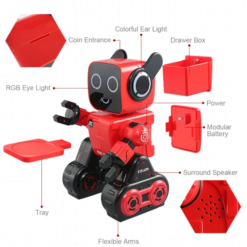 R4 Robot intelligente Conversazione vocale intelligente Programmabile Canto Parlante Robot interattivo Robot RC per bambini Giocattolo educativo