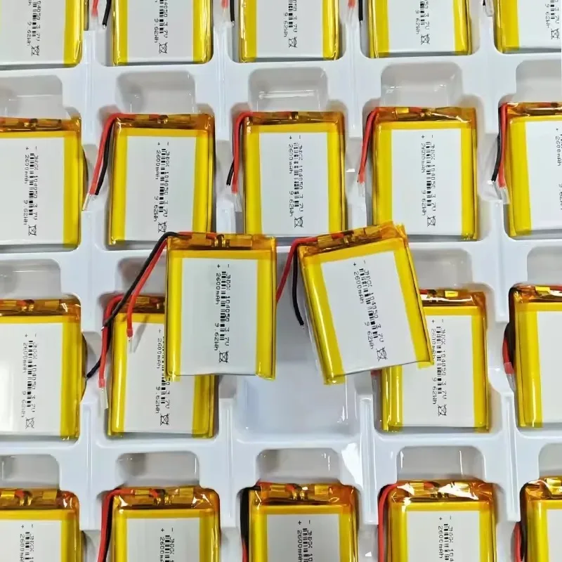 104050 3.7V 2600mAh Lithium Polymer Battery Smart GPS MP3 MP4 Driving Recorder LED Light Remote Control Battery Real Capacity