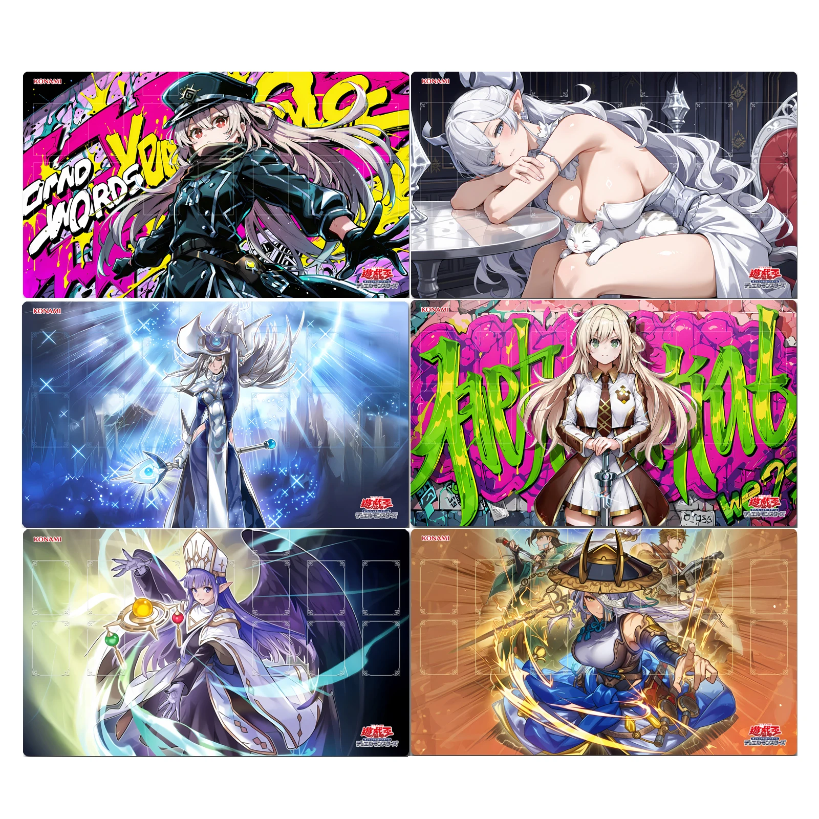 600X350X2Mm Diy يو غي أوه! Sky Striker Ace Graffiti Card Battle Mat Single Player Board Game Card Duel Plate Battle Mat Gift Toy #1