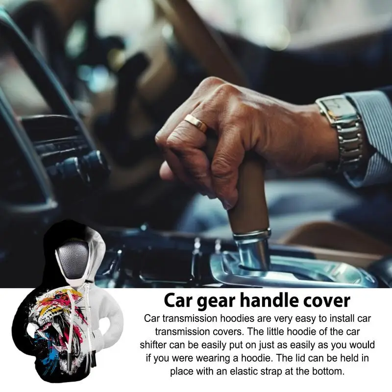 Shift Gear Knob Sleeve Protector Hoodie Auto Gear Knob Sleeve Stylish Shift Gear Decoration For Sedan RV Van And Truck