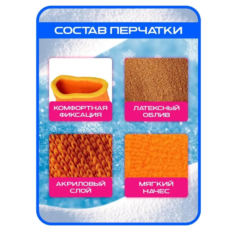 EYFL-Winter Protective Gloves For Builders - 3 Pairs, Acrylic Material, Warm And Durable For Cold Weather, Ideal For Construc