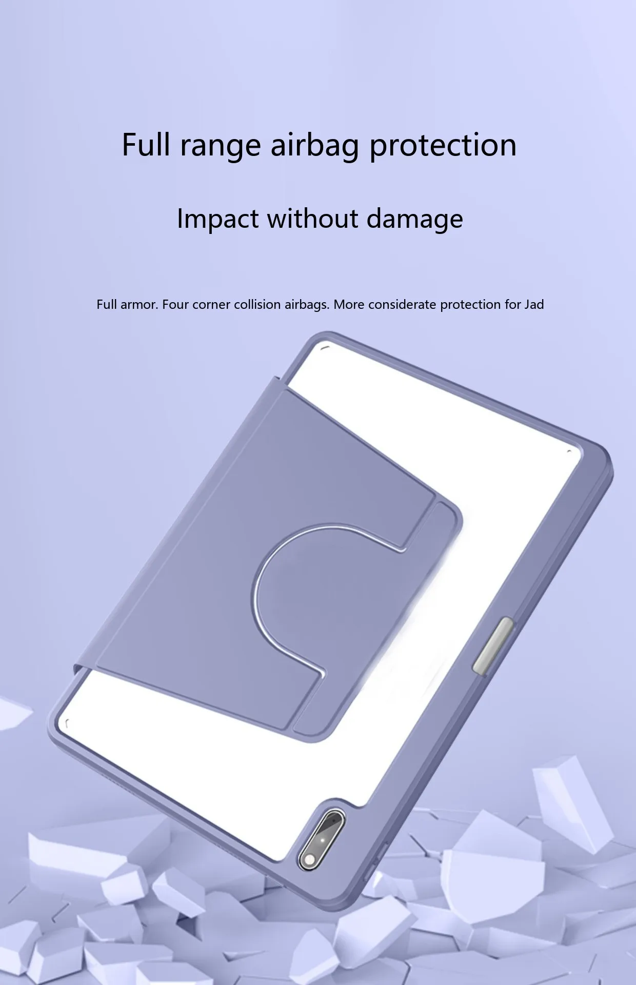 Für Xiaomi Pad Redmi Pad 12,4 12,1 11 10,6 9,7 Zoll Acryl 720° Drehbare Stoßfeste Schutzhülle mit Schlaf-/Wachfunktion – Detail 4