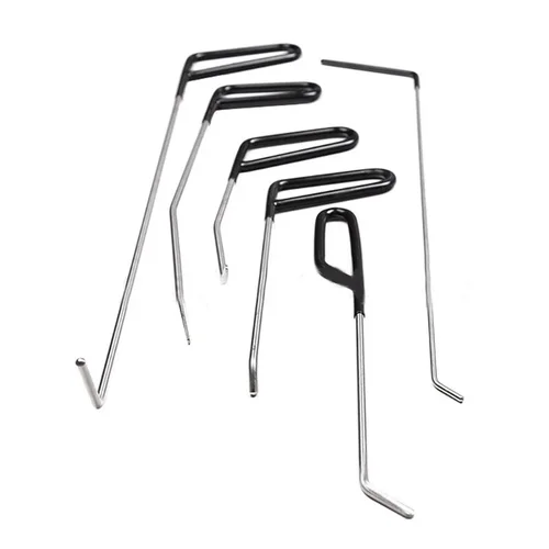 Imagen 2 del producto Kit de palanca para quitar abolladuras de carrocería de coche, ganchos de reparación de desmontaje de abolladuras de granizo, herramientas de varillas de empuje para taller automotriz