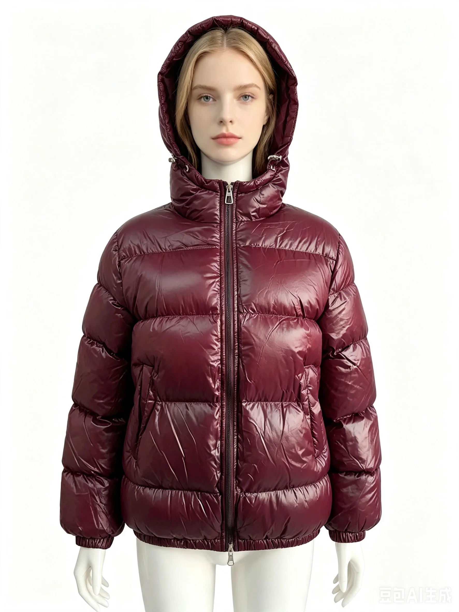 Shiny Puffer Jacket Hooded Unisex Thick Cotton Padded Coat Thermal Windproof Oversize Casual Winter Warm Bubble Outerwear Men view 2