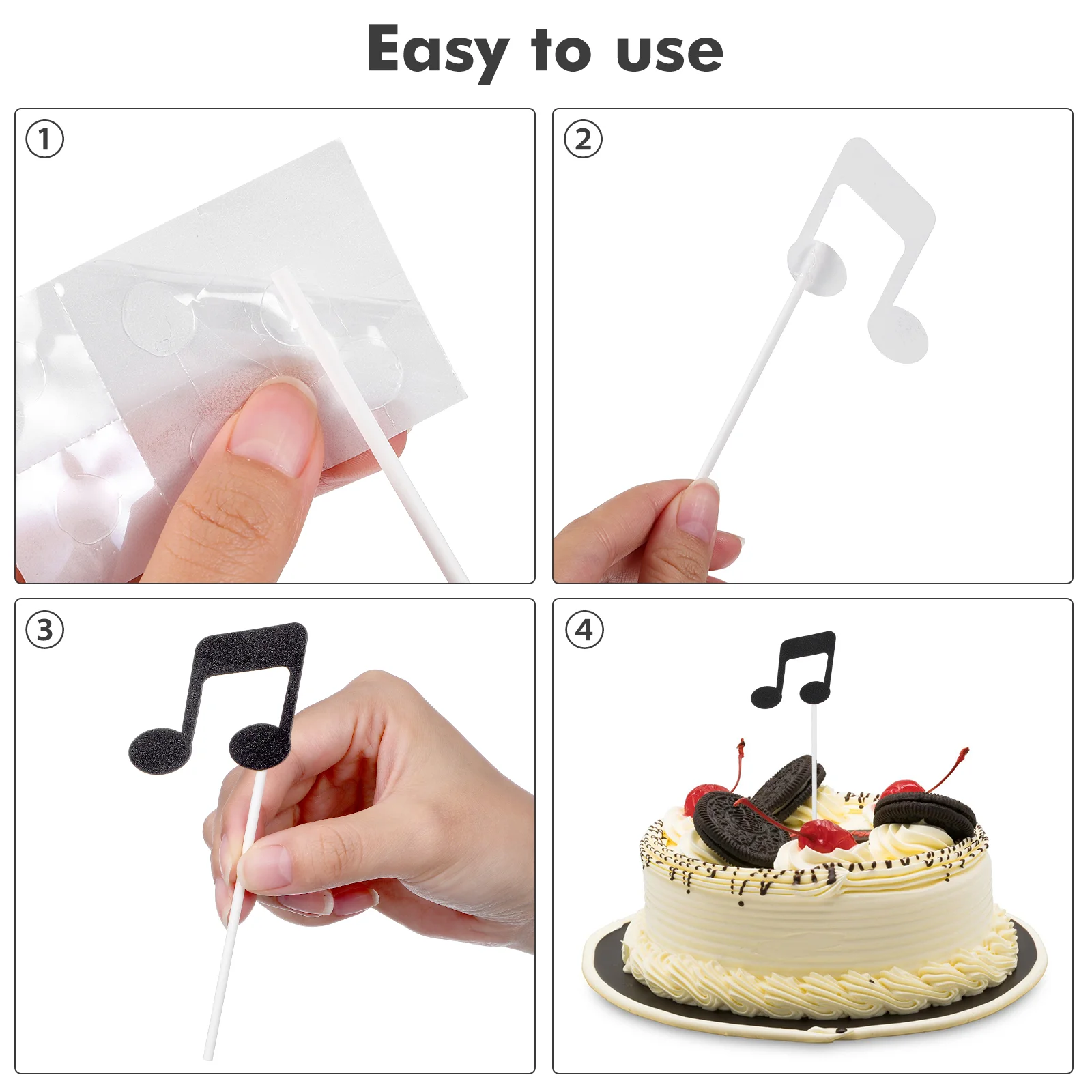 6 Pcs Music Cake Decorations Decorating Symbols Picks Musical Notes Cupcake Topper