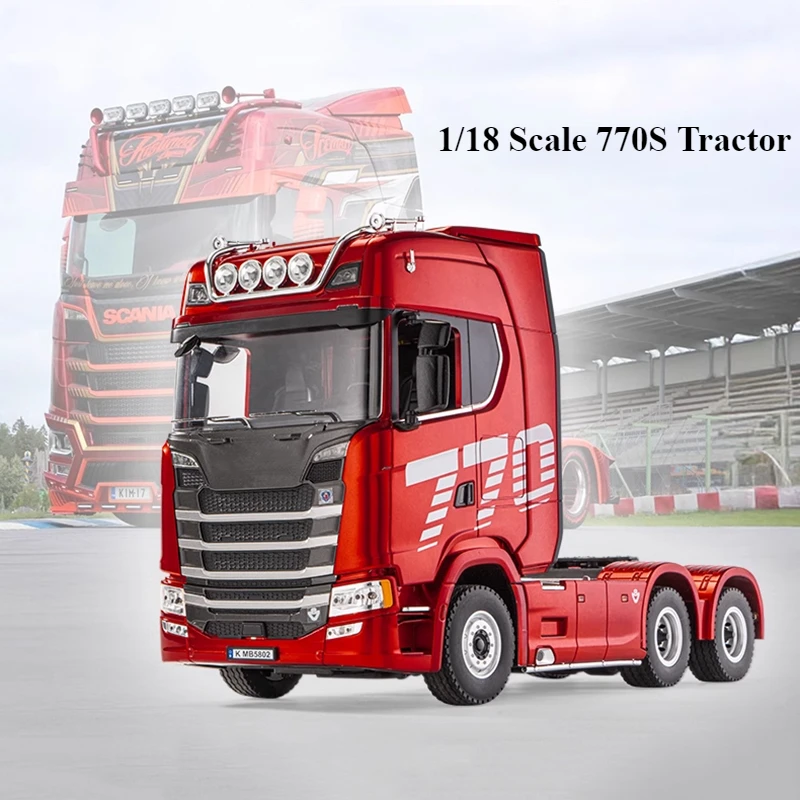 Huina 770S RC トラクター 1/18 電動 RC トレーラーモデルフルスケール 2.4 グラムリモートコントロールカーエンジニアリングモデルのおもちゃ男の子