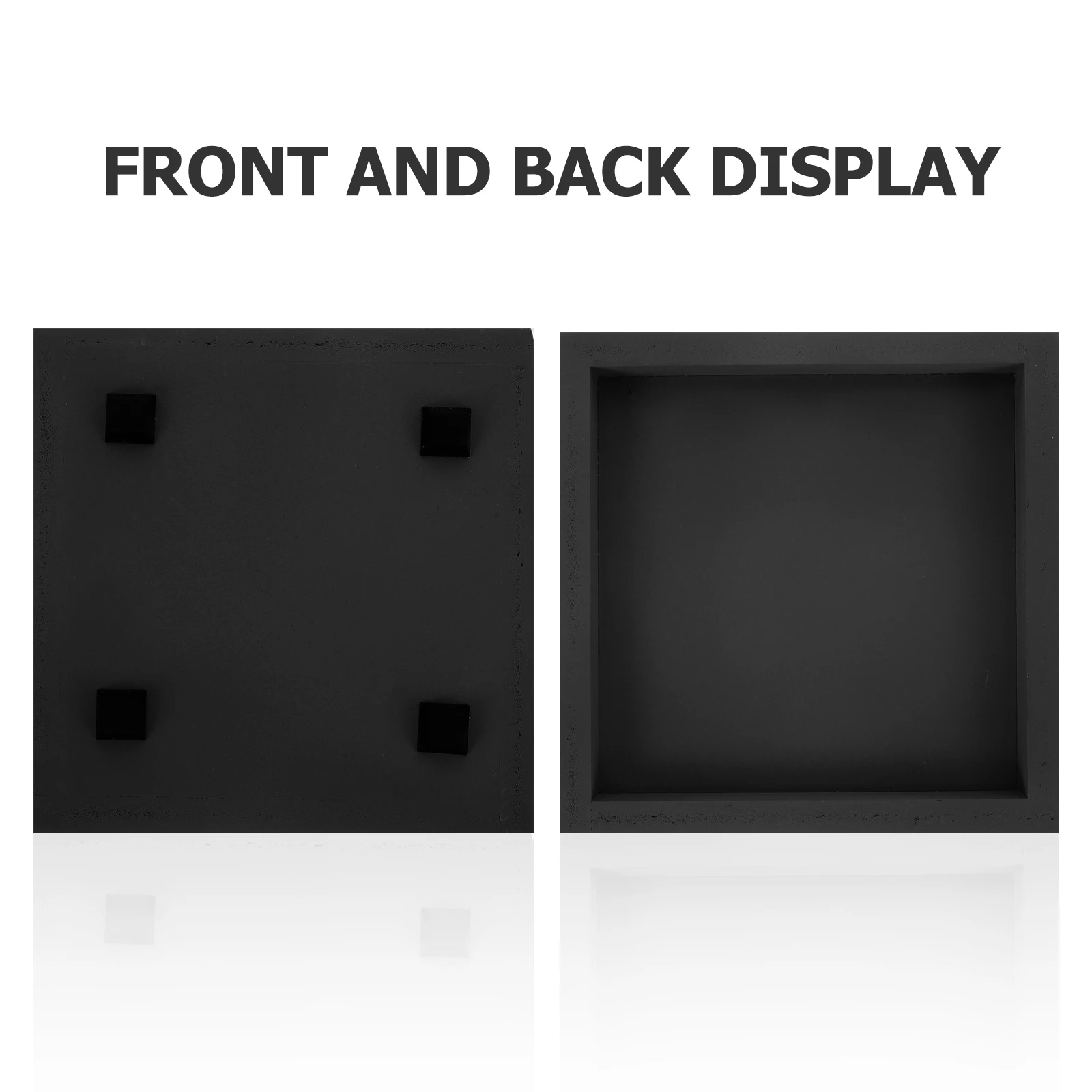 

18cm Grey Square Cement Style Plant Saucer Tray Flower Pot Base Water Catcher Drainage Planter Indoor Accessories