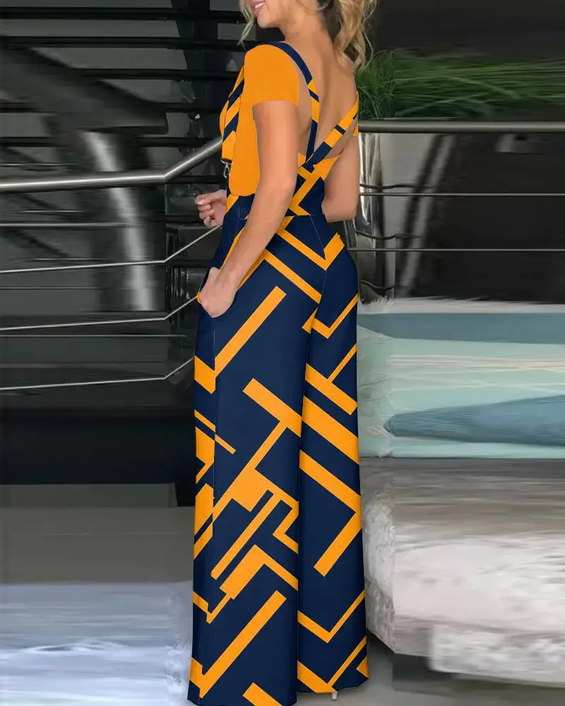 

2026 spring/summer new item in stock women's retro bohemian style printed jumpsuit overalls women's clothing