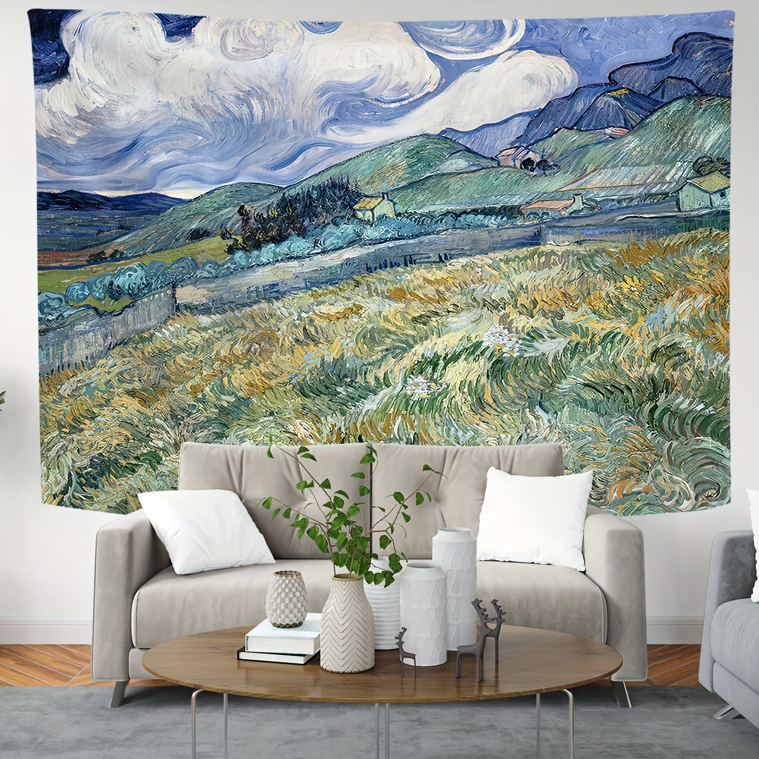 Futuristic Space Cityscape Wall Tapestry for Innovative Home Decor, Featuring a Stunning View of a High-Tech Metropolis