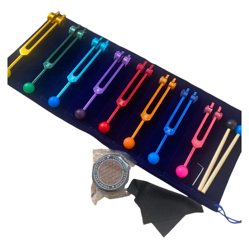 

Камертон из алюминиевого сплава, набор из восьми предметов, 126,22 Гц, камертон для звуковой терапии, 172,06 Гц, перкуссионные инструменты для медитации и исцеления