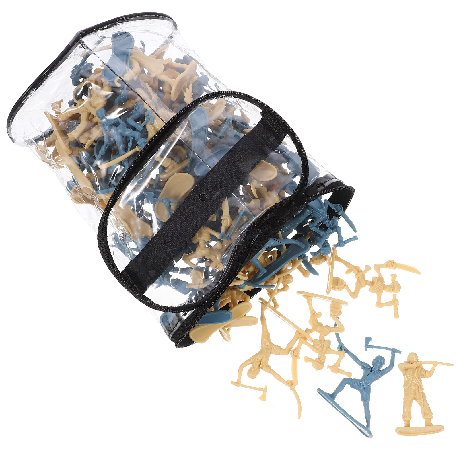 80 Pcs Pirate Ship Toy Soldier Model Figures Tiny People Warrior Barrel Game Mini Models Miniature Figurines