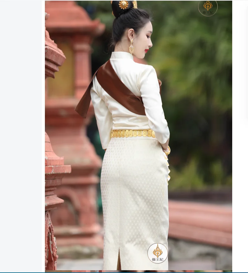 Autumn Thai Traditional Clothing Women's Tailored Waist Bag Hip Welcome Work Clothes